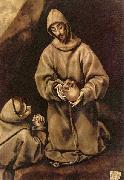 El Greco Hl. Franziskus und Bruder Leo, uber den Tod meditierend oil painting artist